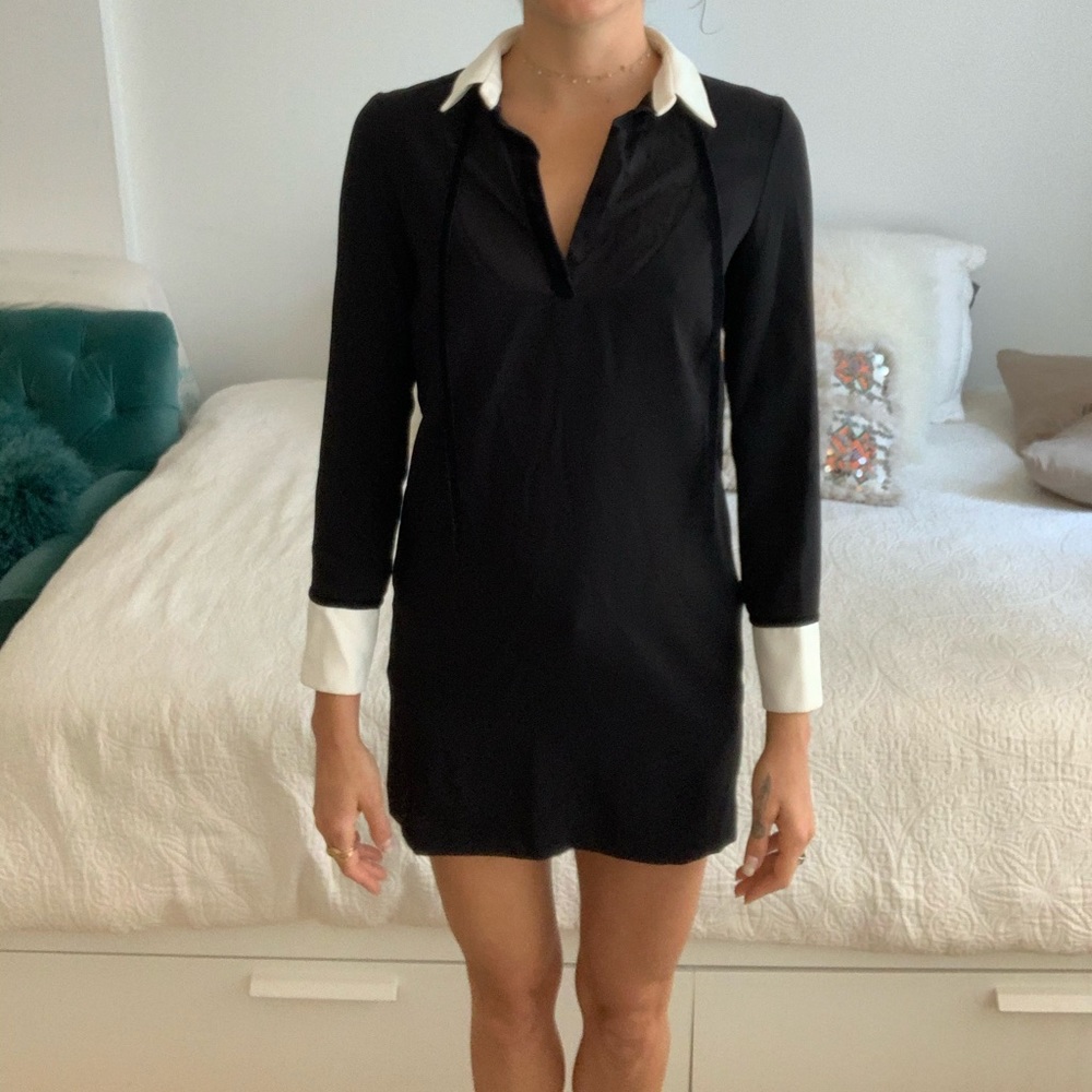 black “wednesday adams” mini dress